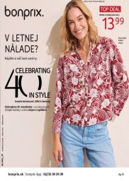 BonPrix leták  s platnosťou do 31. 5. 2026 Nájdite si váš look sezóny.